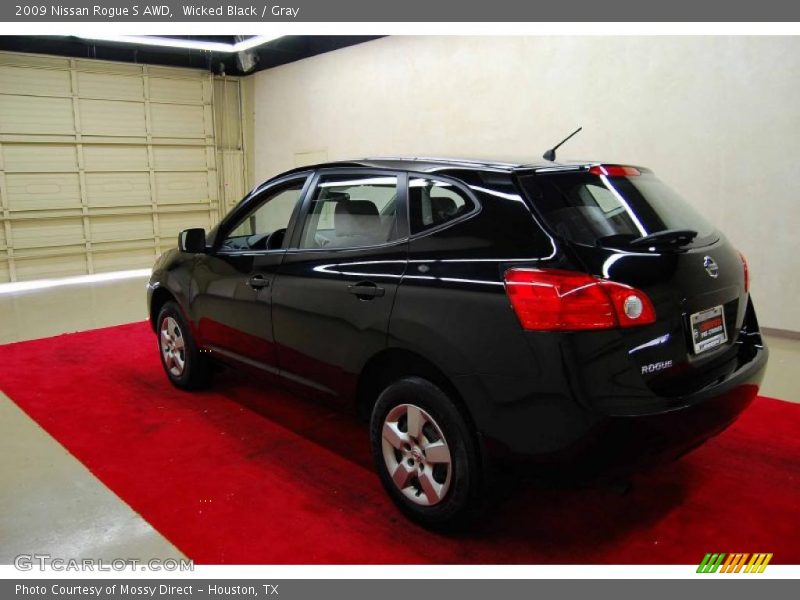 Wicked Black / Gray 2009 Nissan Rogue S AWD
