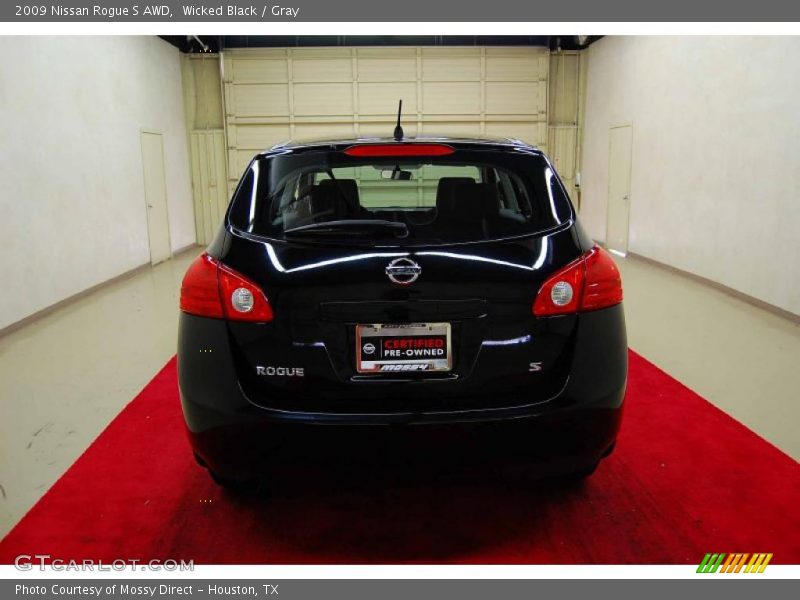 Wicked Black / Gray 2009 Nissan Rogue S AWD