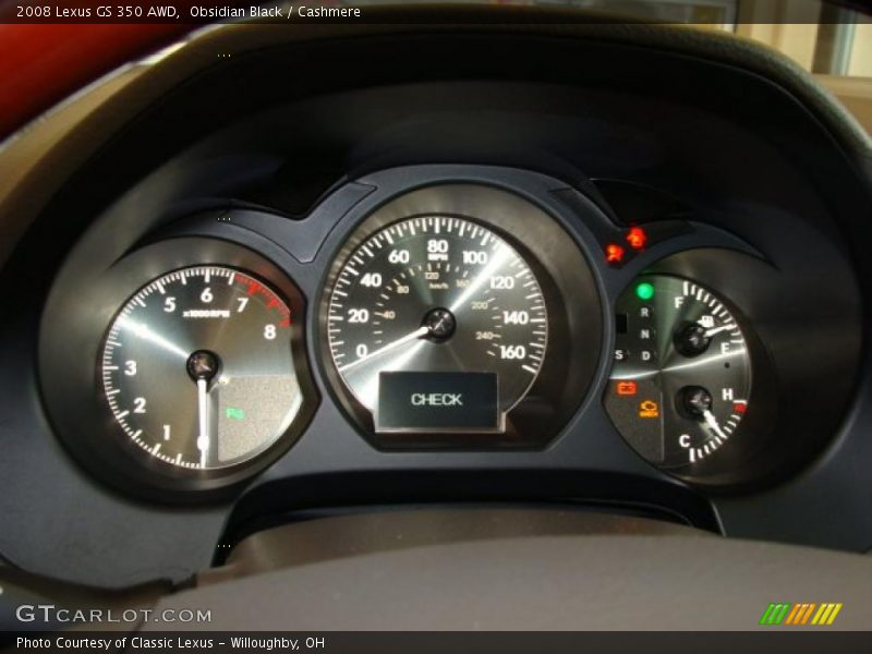 Obsidian Black / Cashmere 2008 Lexus GS 350 AWD