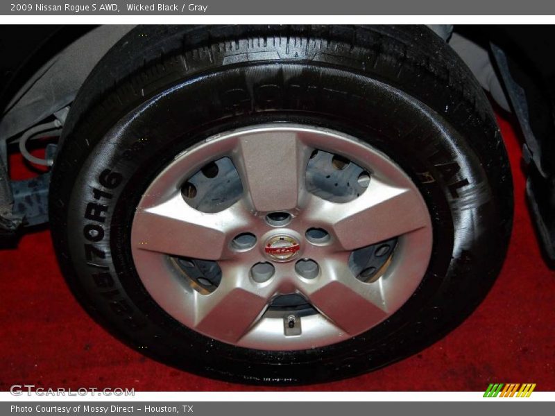 Wicked Black / Gray 2009 Nissan Rogue S AWD