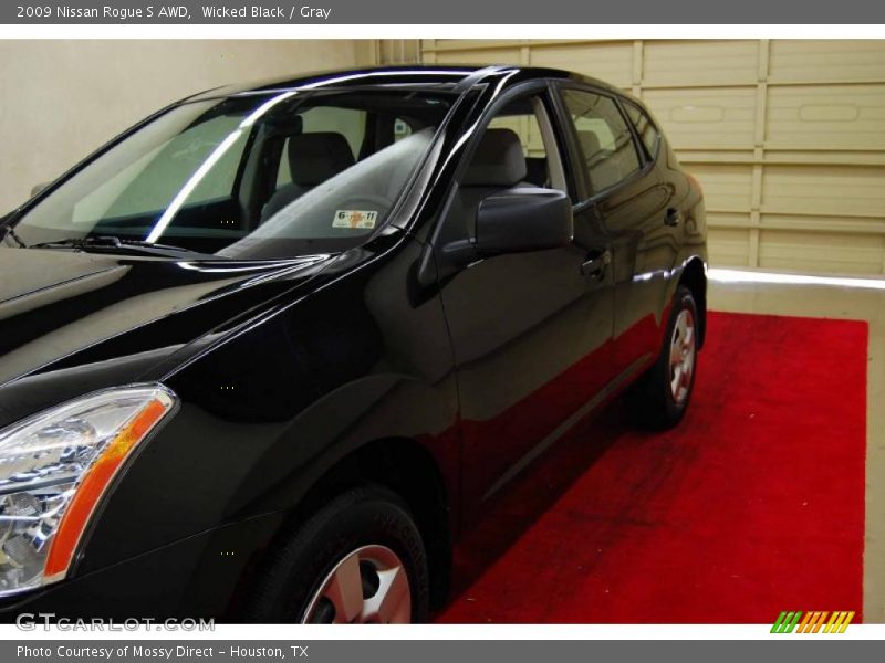Wicked Black / Gray 2009 Nissan Rogue S AWD