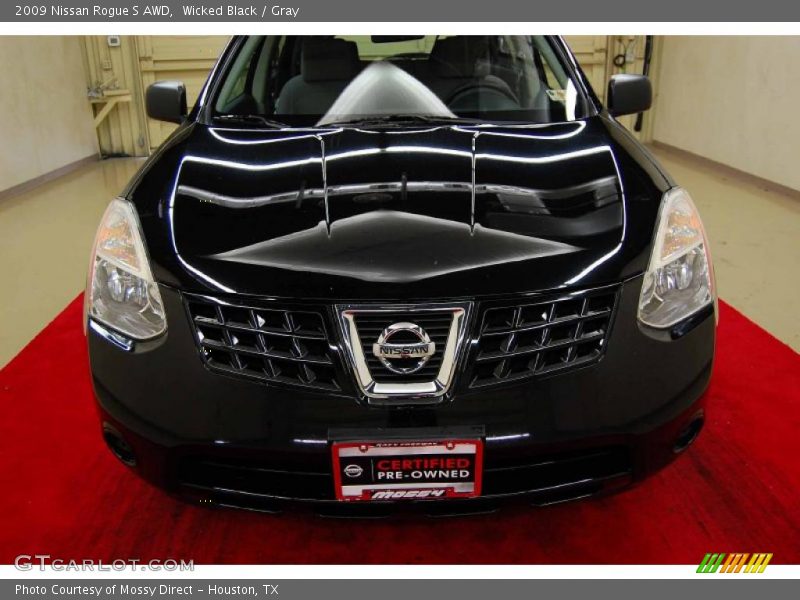 Wicked Black / Gray 2009 Nissan Rogue S AWD