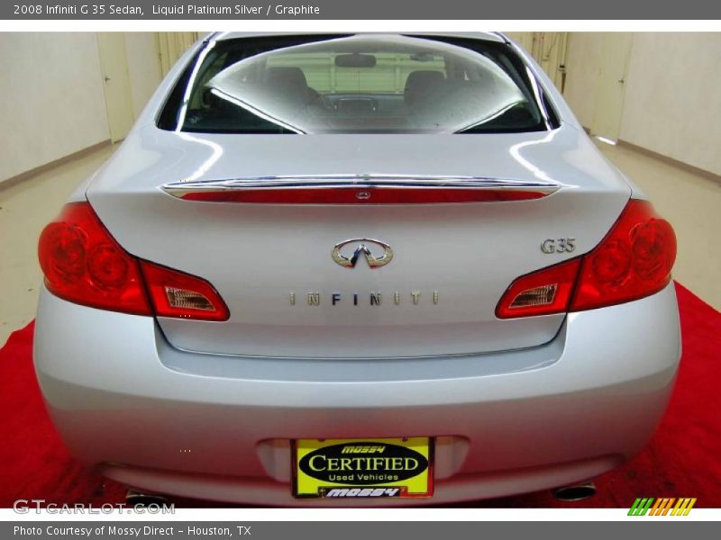 Liquid Platinum Silver / Graphite 2008 Infiniti G 35 Sedan