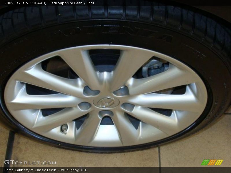 Black Sapphire Pearl / Ecru 2009 Lexus IS 250 AWD