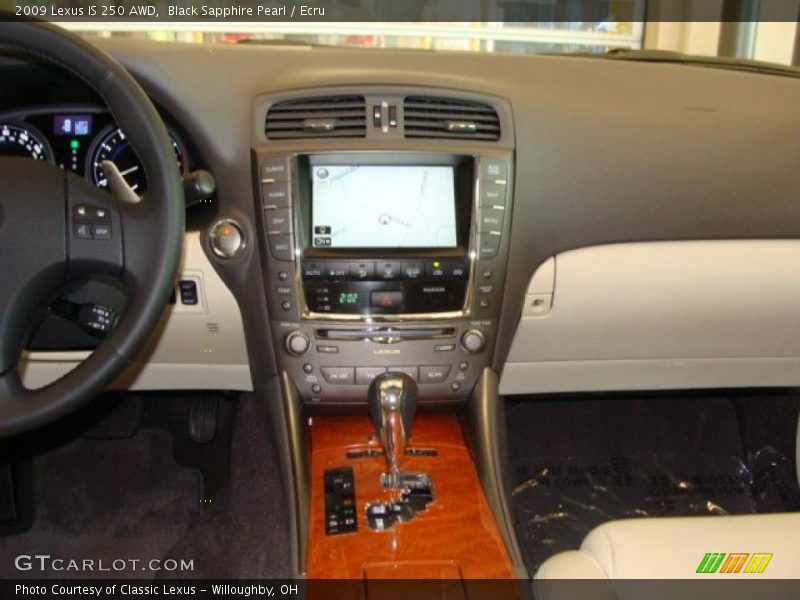 Black Sapphire Pearl / Ecru 2009 Lexus IS 250 AWD