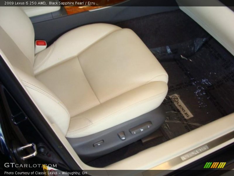 Black Sapphire Pearl / Ecru 2009 Lexus IS 250 AWD