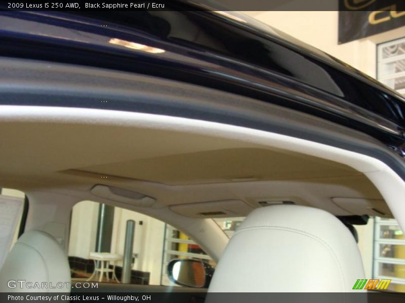 Black Sapphire Pearl / Ecru 2009 Lexus IS 250 AWD