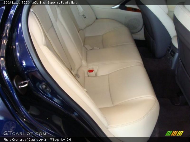 Black Sapphire Pearl / Ecru 2009 Lexus IS 250 AWD