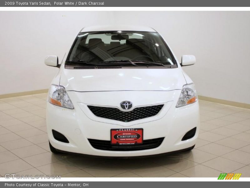 Polar White / Dark Charcoal 2009 Toyota Yaris Sedan