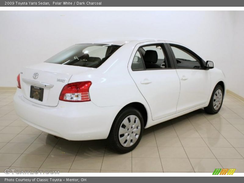 Polar White / Dark Charcoal 2009 Toyota Yaris Sedan