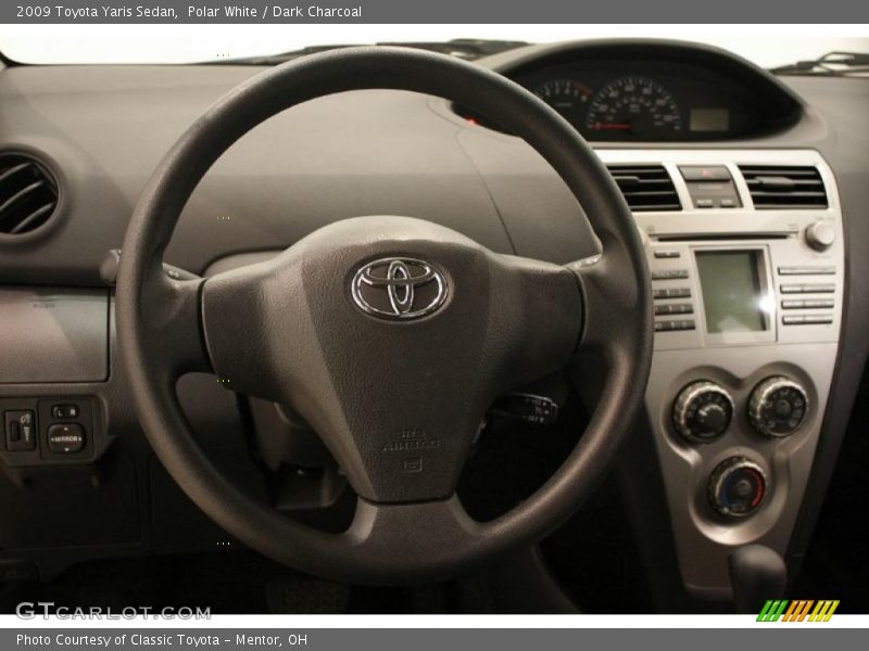 Polar White / Dark Charcoal 2009 Toyota Yaris Sedan