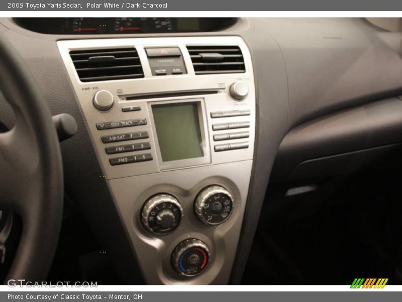 Polar White / Dark Charcoal 2009 Toyota Yaris Sedan