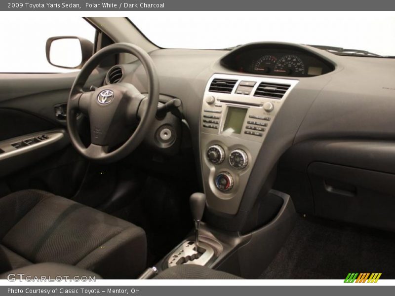 Polar White / Dark Charcoal 2009 Toyota Yaris Sedan