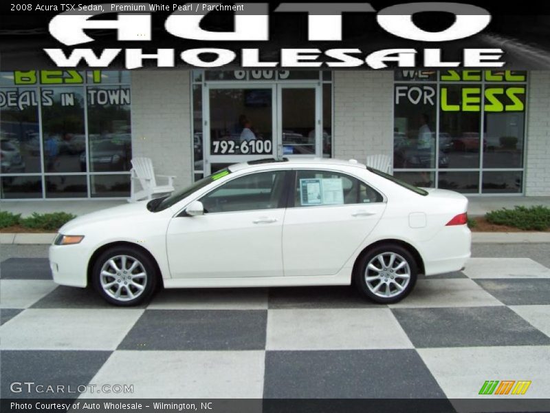 Premium White Pearl / Parchment 2008 Acura TSX Sedan
