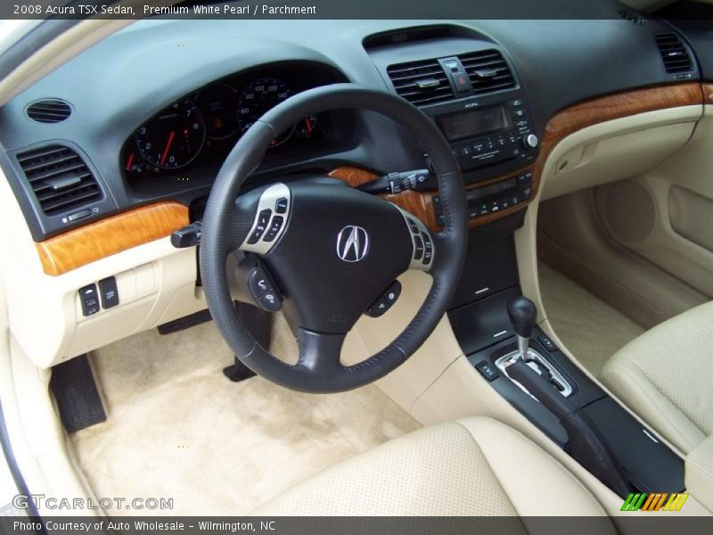 Premium White Pearl / Parchment 2008 Acura TSX Sedan