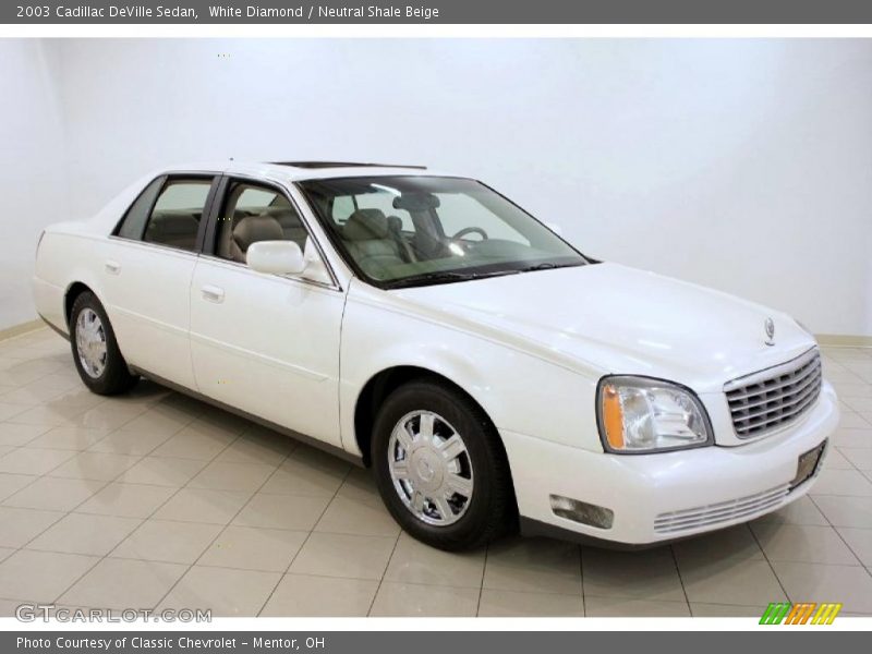 White Diamond / Neutral Shale Beige 2003 Cadillac DeVille Sedan