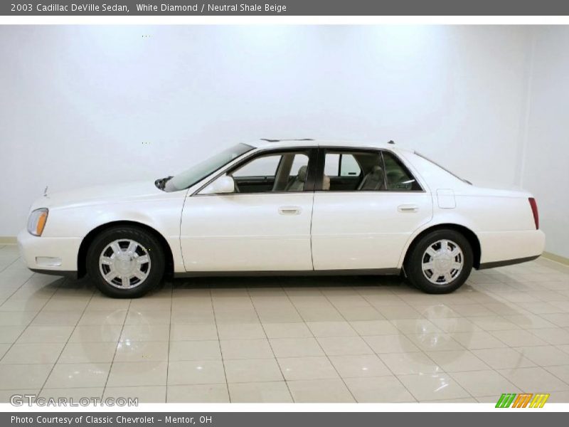 White Diamond / Neutral Shale Beige 2003 Cadillac DeVille Sedan