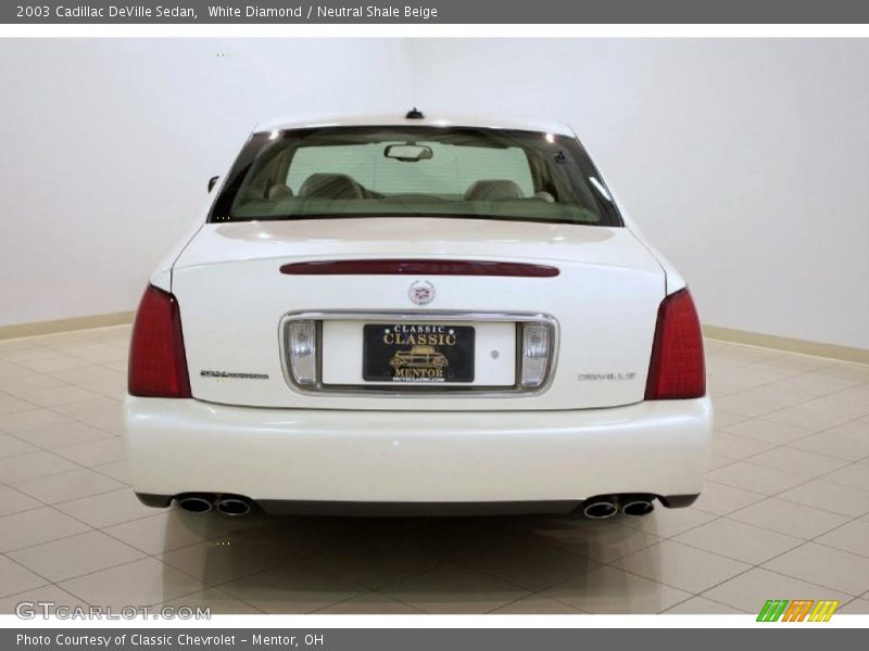 White Diamond / Neutral Shale Beige 2003 Cadillac DeVille Sedan