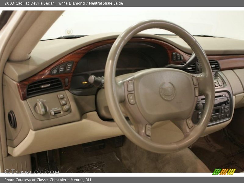 White Diamond / Neutral Shale Beige 2003 Cadillac DeVille Sedan