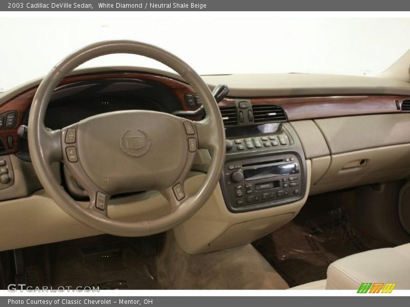 White Diamond / Neutral Shale Beige 2003 Cadillac DeVille Sedan
