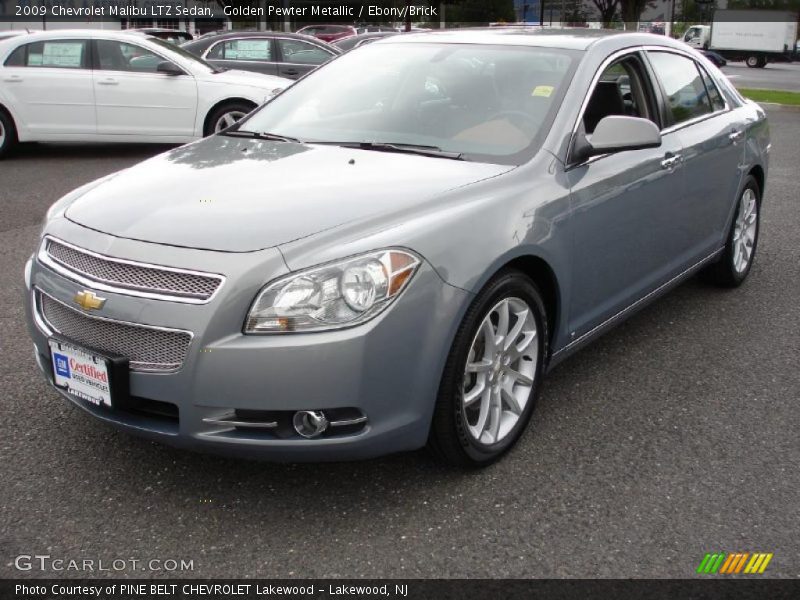 Golden Pewter Metallic / Ebony/Brick 2009 Chevrolet Malibu LTZ Sedan