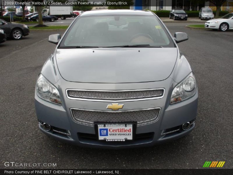 Golden Pewter Metallic / Ebony/Brick 2009 Chevrolet Malibu LTZ Sedan