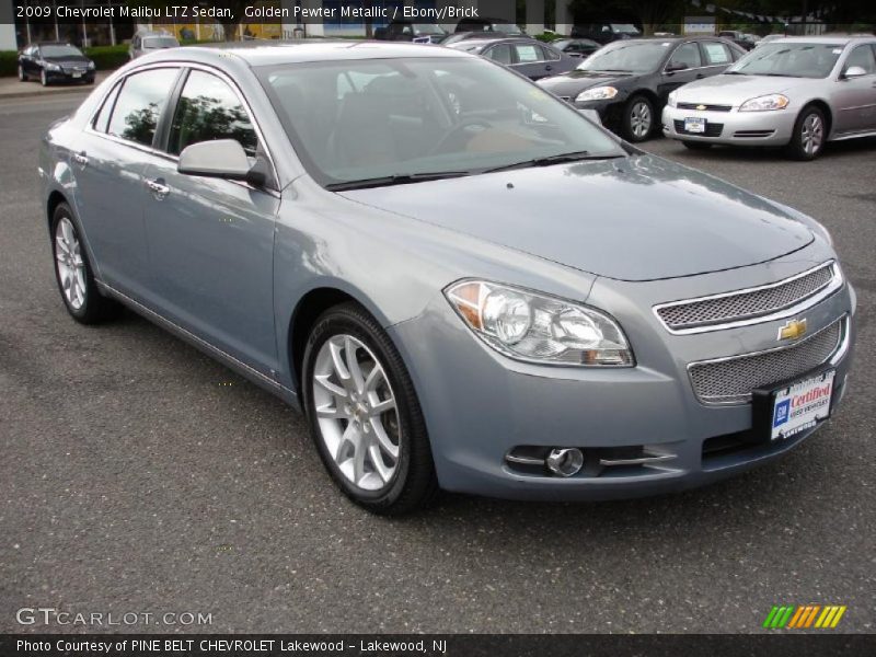 Golden Pewter Metallic / Ebony/Brick 2009 Chevrolet Malibu LTZ Sedan