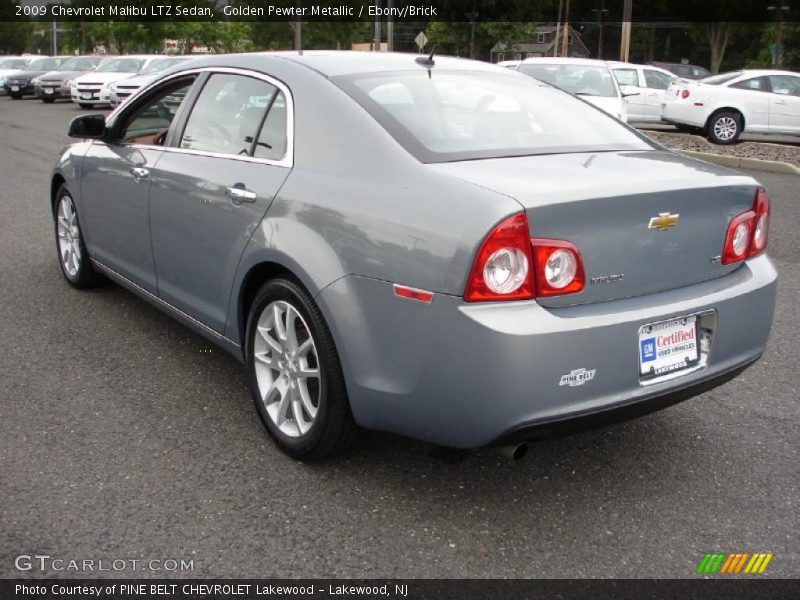 Golden Pewter Metallic / Ebony/Brick 2009 Chevrolet Malibu LTZ Sedan