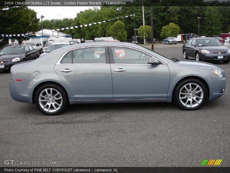 Golden Pewter Metallic / Ebony/Brick 2009 Chevrolet Malibu LTZ Sedan