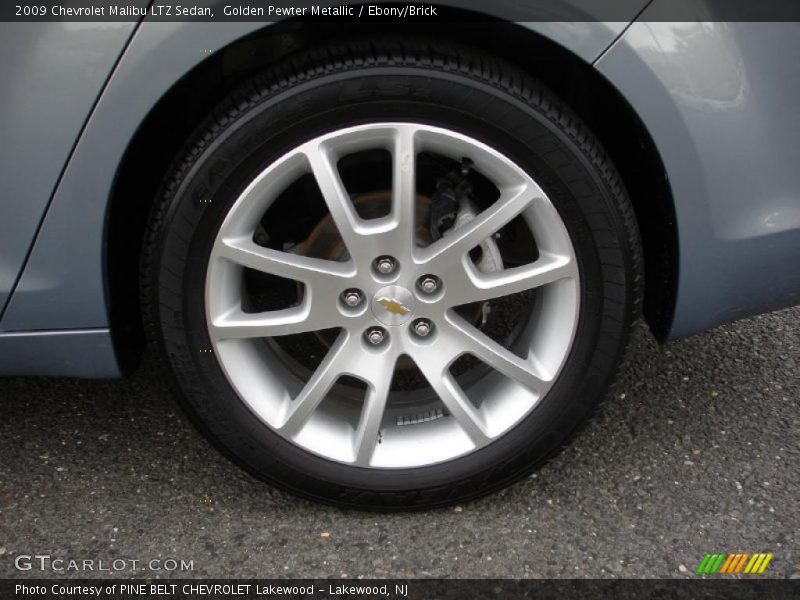 Golden Pewter Metallic / Ebony/Brick 2009 Chevrolet Malibu LTZ Sedan