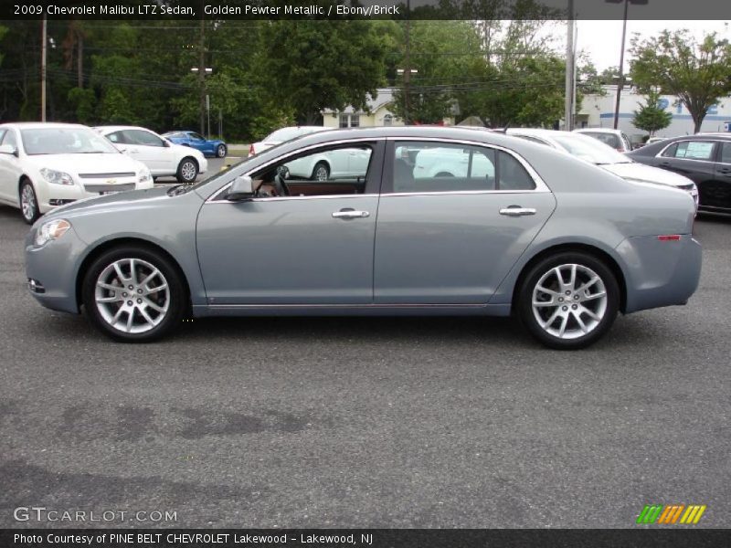 Golden Pewter Metallic / Ebony/Brick 2009 Chevrolet Malibu LTZ Sedan