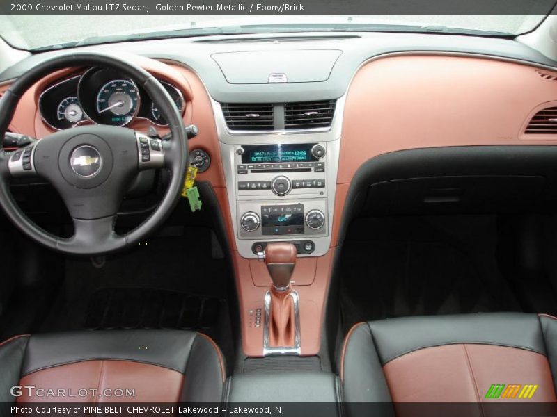 Golden Pewter Metallic / Ebony/Brick 2009 Chevrolet Malibu LTZ Sedan