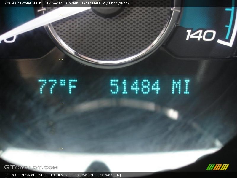 Golden Pewter Metallic / Ebony/Brick 2009 Chevrolet Malibu LTZ Sedan