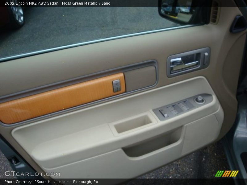 Moss Green Metallic / Sand 2009 Lincoln MKZ AWD Sedan
