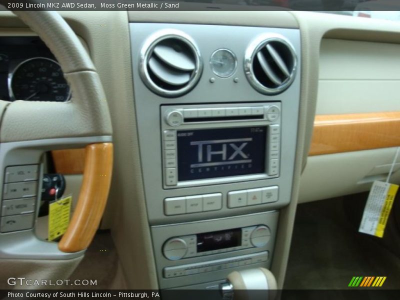 Moss Green Metallic / Sand 2009 Lincoln MKZ AWD Sedan