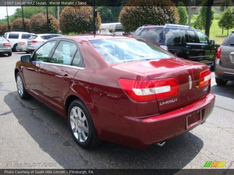 Merlot Metallic / Sand 2007 Lincoln MKZ Sedan