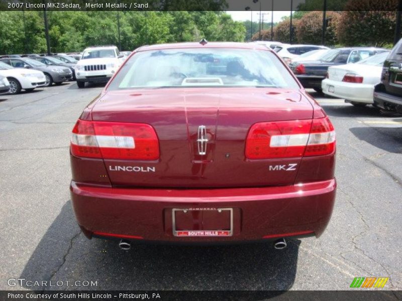 Merlot Metallic / Sand 2007 Lincoln MKZ Sedan