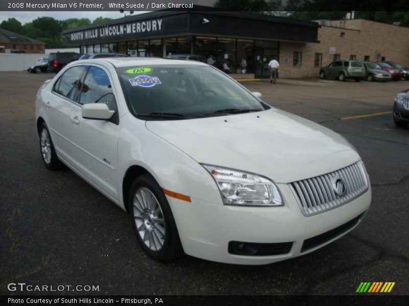 White Suede / Dark Charcoal 2008 Mercury Milan V6 Premier