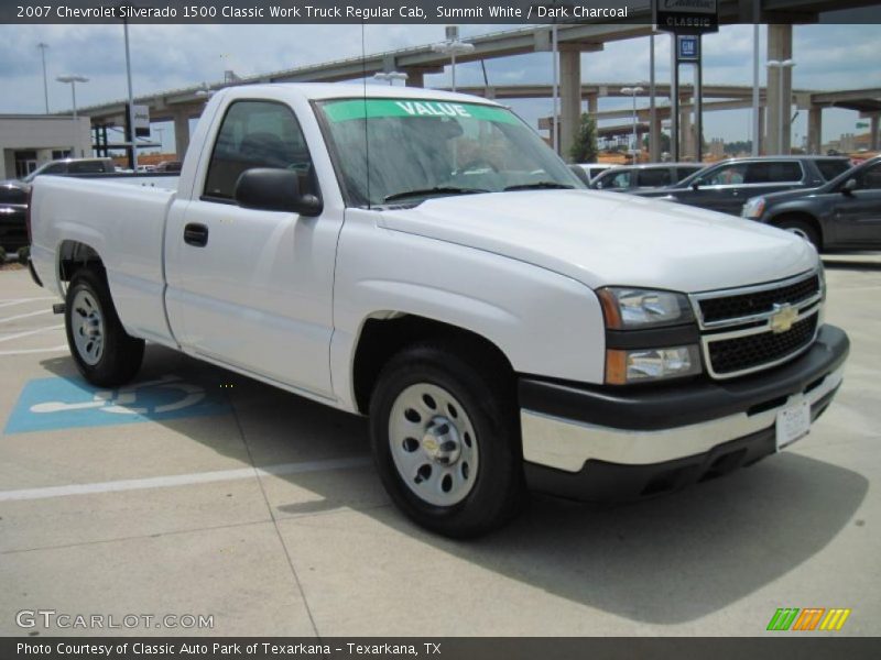 Summit White / Dark Charcoal 2007 Chevrolet Silverado 1500 Classic Work Truck Regular Cab
