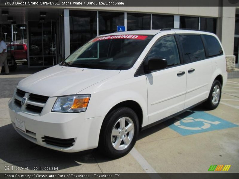 Stone White / Dark Slate/Light Shale 2008 Dodge Grand Caravan SE