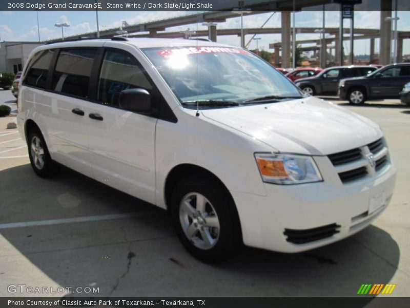 Stone White / Dark Slate/Light Shale 2008 Dodge Grand Caravan SE