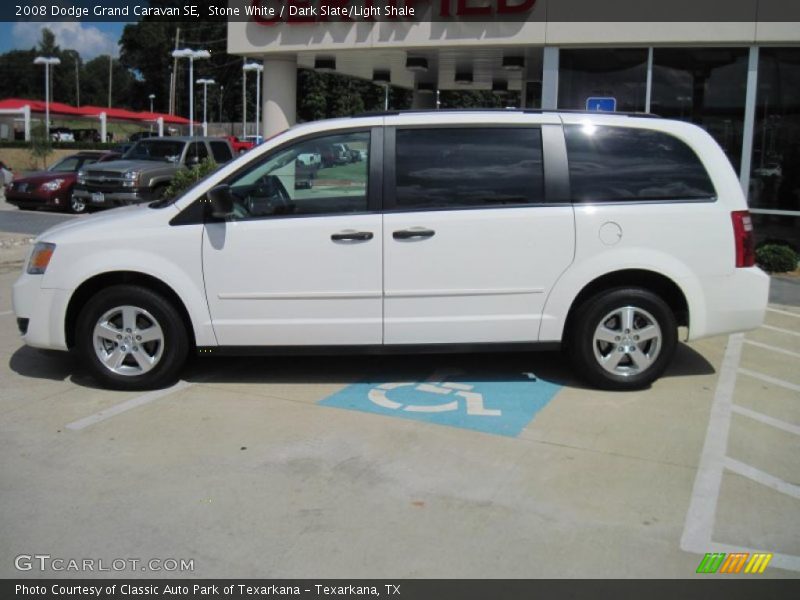 Stone White / Dark Slate/Light Shale 2008 Dodge Grand Caravan SE