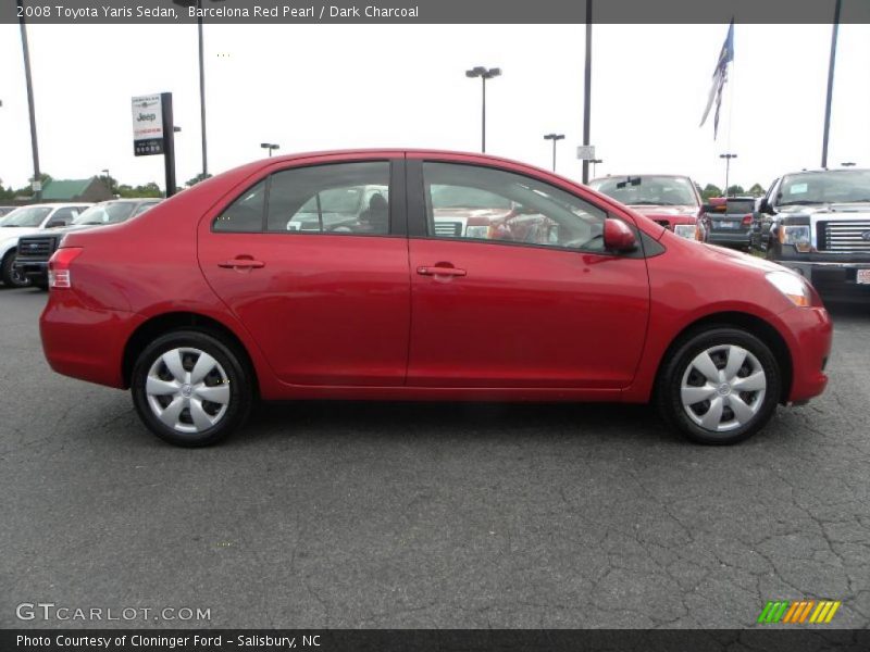 Barcelona Red Pearl / Dark Charcoal 2008 Toyota Yaris Sedan