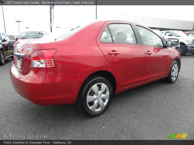 Barcelona Red Pearl / Dark Charcoal 2008 Toyota Yaris Sedan