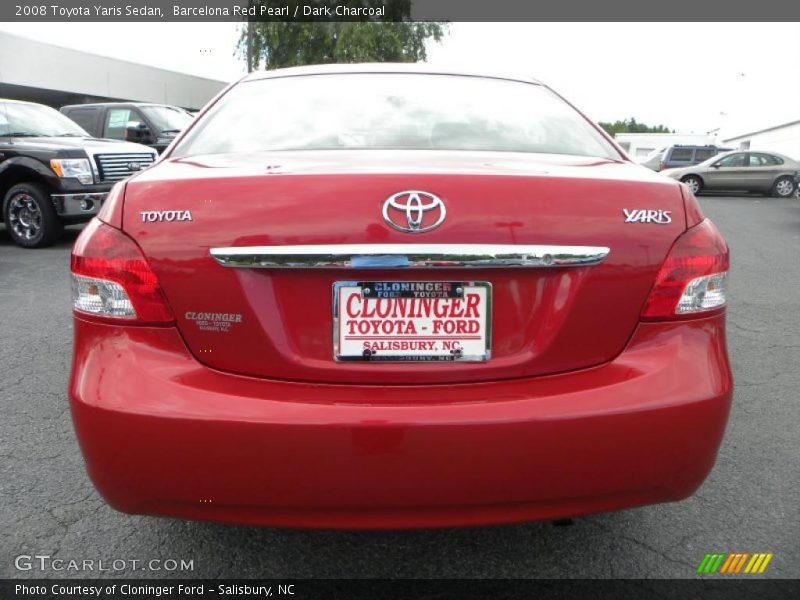 Barcelona Red Pearl / Dark Charcoal 2008 Toyota Yaris Sedan