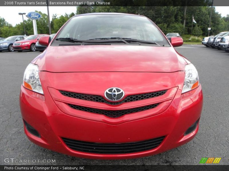 Barcelona Red Pearl / Dark Charcoal 2008 Toyota Yaris Sedan