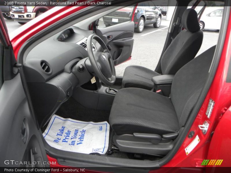 Barcelona Red Pearl / Dark Charcoal 2008 Toyota Yaris Sedan