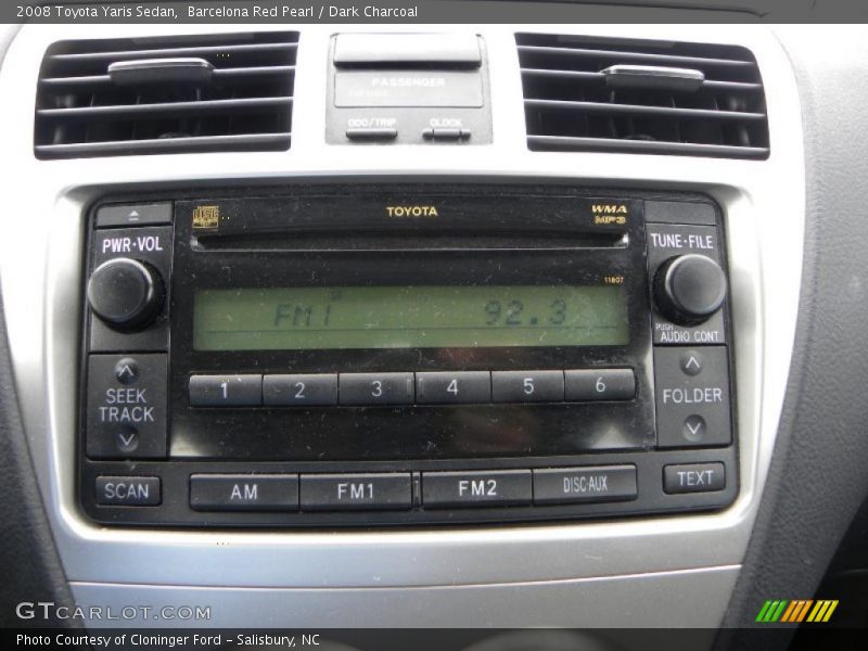 Barcelona Red Pearl / Dark Charcoal 2008 Toyota Yaris Sedan