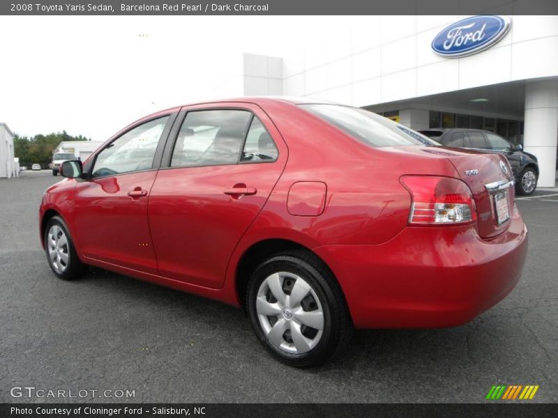 Barcelona Red Pearl / Dark Charcoal 2008 Toyota Yaris Sedan