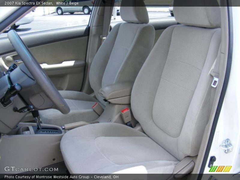 White / Beige 2007 Kia Spectra EX Sedan